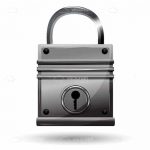 Metallic Grey Padlock